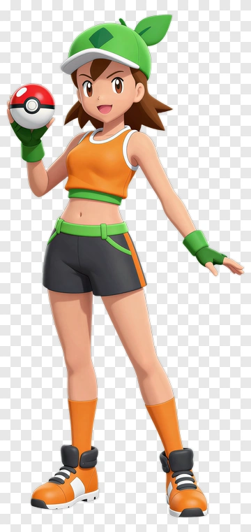 Pokemon Trainer Holding A Pokeball PNG