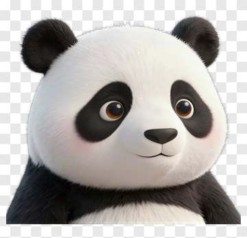 Cartoon Panda Face PNG