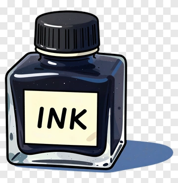 Cartoon Ink Bottle PNG
