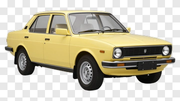 Yellow Sedan Car PNG