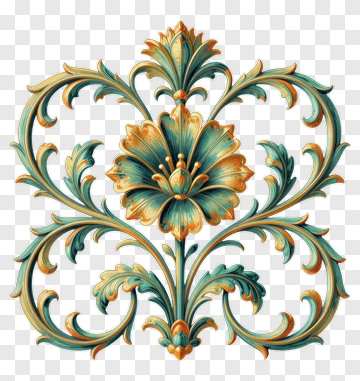 Decorative Floral Design PNG