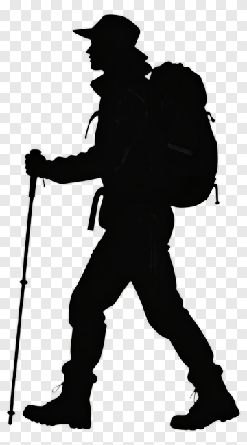 Hiker Walking With A Backpack PNG