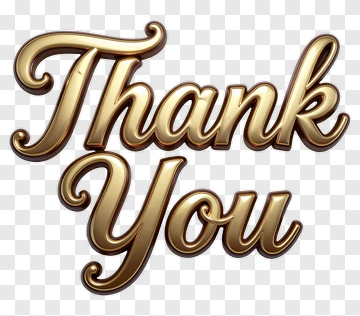 Thank You Text In Gold PNG