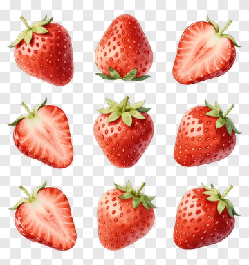 Collection Of Fresh Strawberries PNG