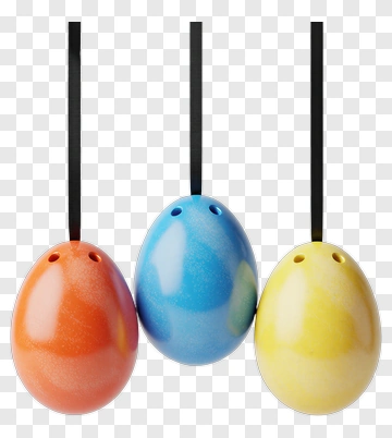 Colorful Easter Eggs Hanging On A String PNG