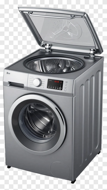 Washing Machine With Transparent Lid PNG