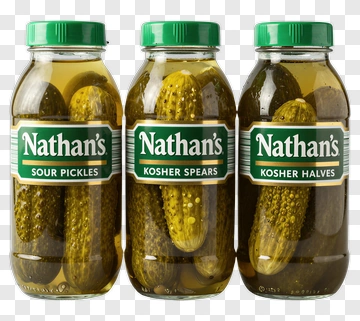 Nathan's Kosher Pickles In Jars PNG