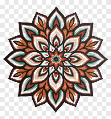 Colorful Mandala Design PNG