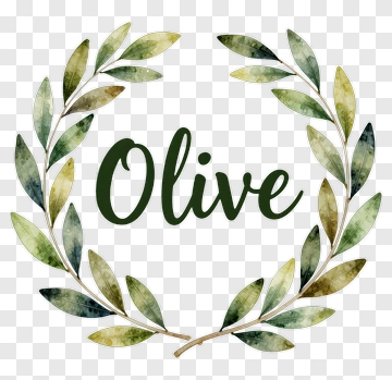 Olive Leaf Wreath With Text PNG