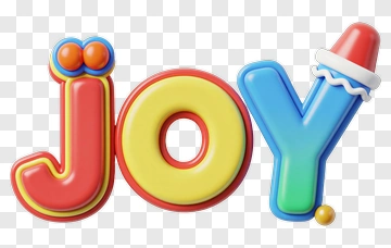 Colorful Joy Text PNG