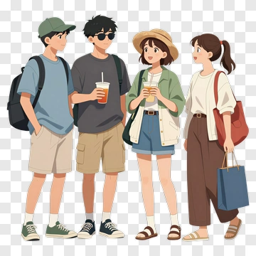 Group Of Friends Enjoying Drinks PNG