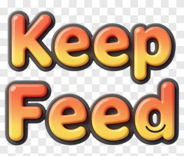 Keep Feed Text Design PNG