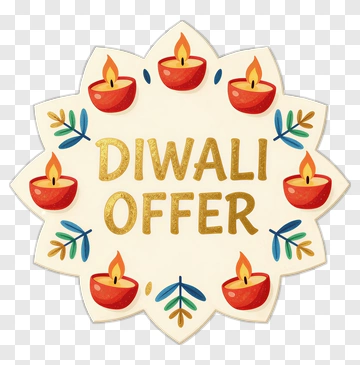 Diwali Offer With Decorative Diyas PNG