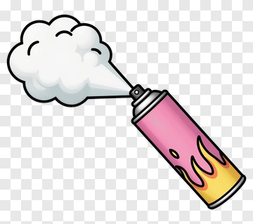 Spray Can Releasing Colorful Mist PNG
