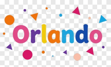 Colorful Orlando Text With Geometric Shapes PNG