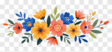 Colorful Floral Arrangement PNG