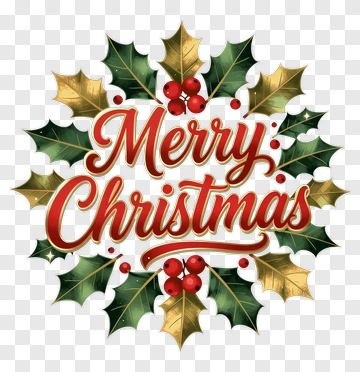 Merry Christmas Holiday Decoration PNG