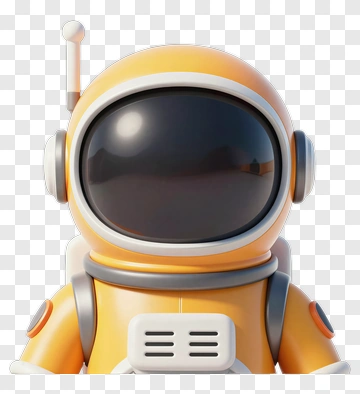 3D Cartoon Astronaut PNG