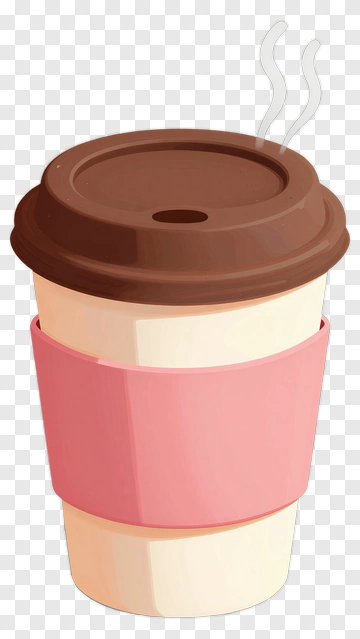 Coffee Cup With Pink Sleeve PNG