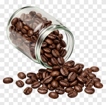 Glass Jar Of Coffee Beans PNG