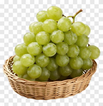 Basket Of Green Grapes PNG