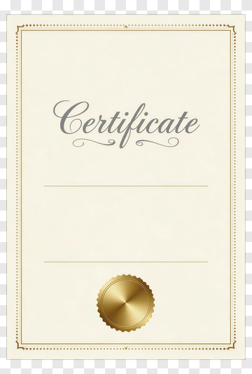 Certificate With Gold Seal PNG