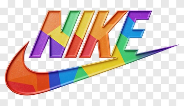 Nike Logo With Rainbow Colors PNG