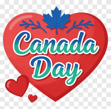 Canada Day Heart Design PNG