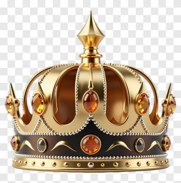 Gold Crown With Gems PNG