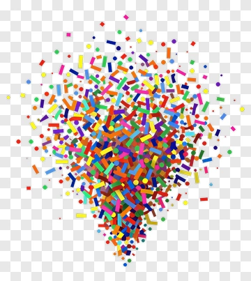 Colorful Confetti Explosion PNG