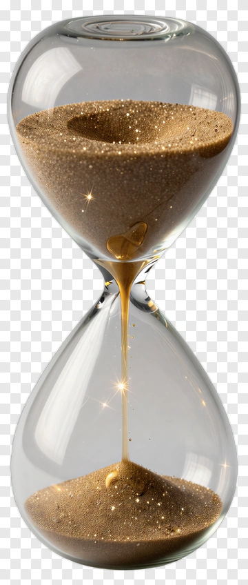 Hourglass With Golden Sand PNG