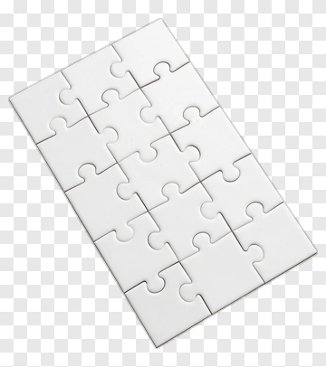 Blank Puzzle Piece Arrangement PNG