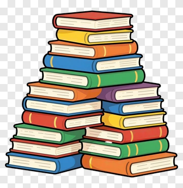 Colorful Stack Of Books PNG