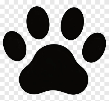 Black Dog Paw Print PNG