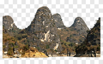 Mountainous Landscape With Rocky Peaks PNG