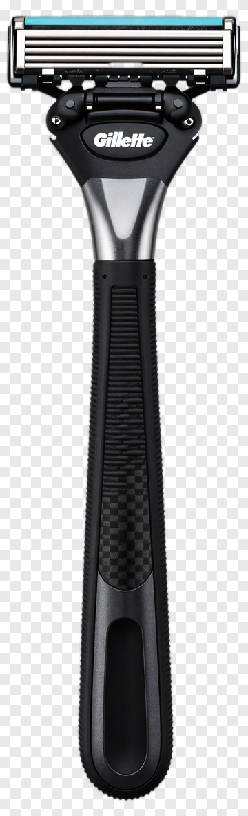 Gillette Razor With Black Handle PNG