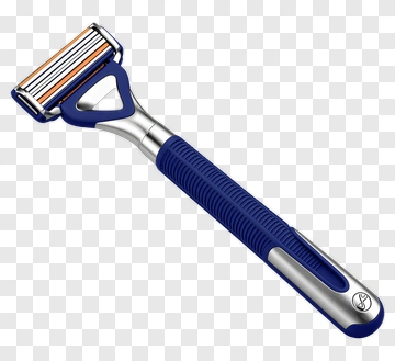 Blue Razor With Silver Blade PNG
