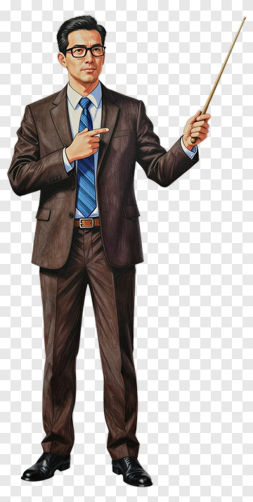 Businessman Presenting With A Pointer PNG