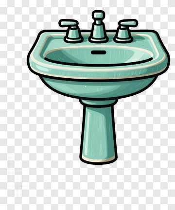 Cartoon Bathroom Sink PNG