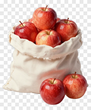 Bag Of Red Apples PNG