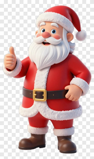 Cartoon Santa Claus Giving A Thumbs Up PNG