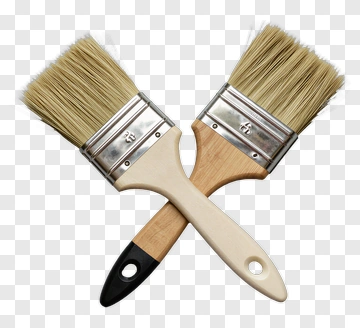 Paint Brushes Crossed Together PNG