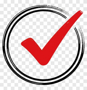 Red Check Mark Inside A Circular Outline PNG