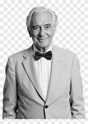 Elderly Man In A Bow Tie PNG