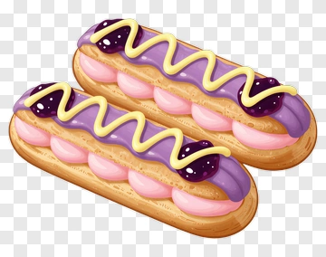 Colorful Cream Filled Pastries PNG