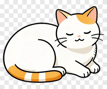 Cartoon Cat Relaxing PNG