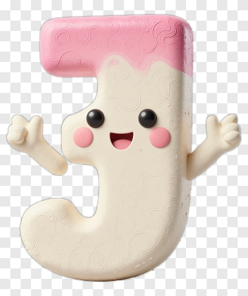 Cartoon Number Three Character PNG