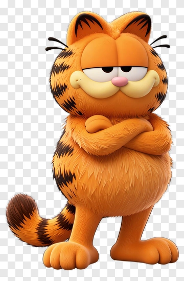 Cartoon Cat With Crossed Arms PNG