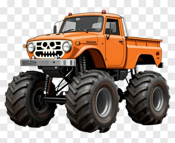 Monster Truck With Skull Design PNG
