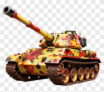 Colorful Tank With Abstract Design PNG